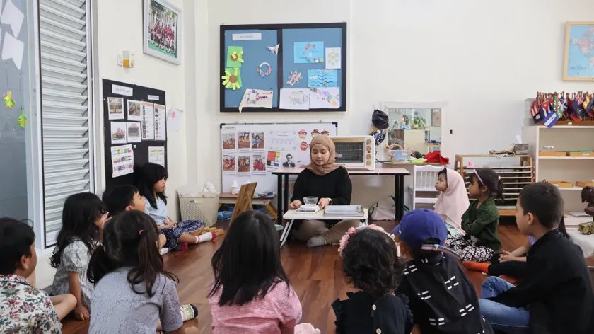 Pascal Montessori Bandung school environment prepared for visiting parents and children